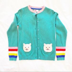 Mini Boden cardigan, kitten pockets, size 11-12